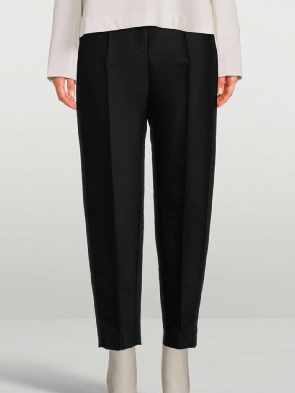 NWT Toteme Black Sewn Pleat Evening Trousers Size 36